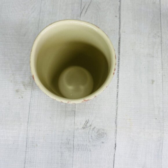 Roseville The Workshop of Gerald Henn ROSE SPONGE Red Spongeware 12 oz Tumbler - Picture 7 of 14